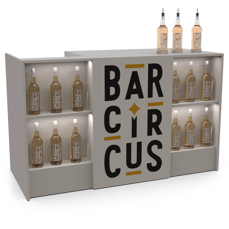 Comptoir de bar event avec icewell et speedrack I Bar Circus