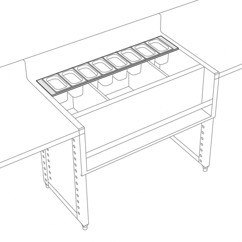 Condiment set icewell 6 bacs 1-9