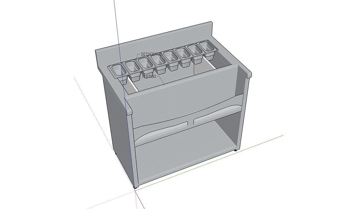 Modules sketchup pour une station cocktail